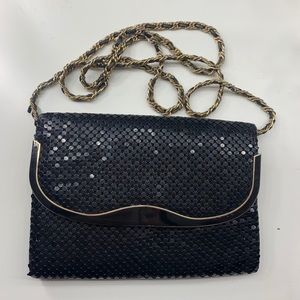 Vintage sequin net crossbody bag